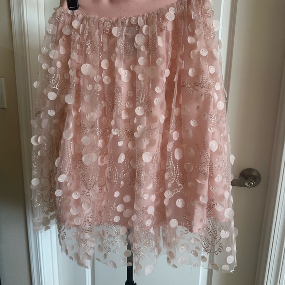 Charlie Paige Blush Sequin Skirt - Picture 14 of 14